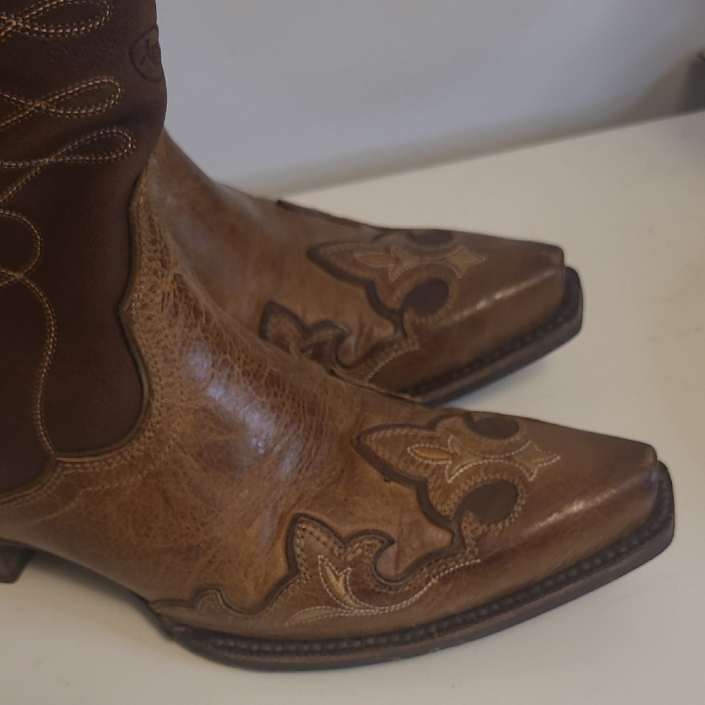 Ariat Brown Western Ankle Boots - Picture 12 of 16